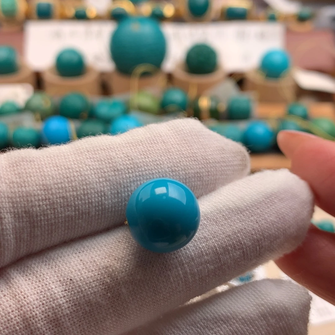 绿松石未镶嵌绿松石12.3mm