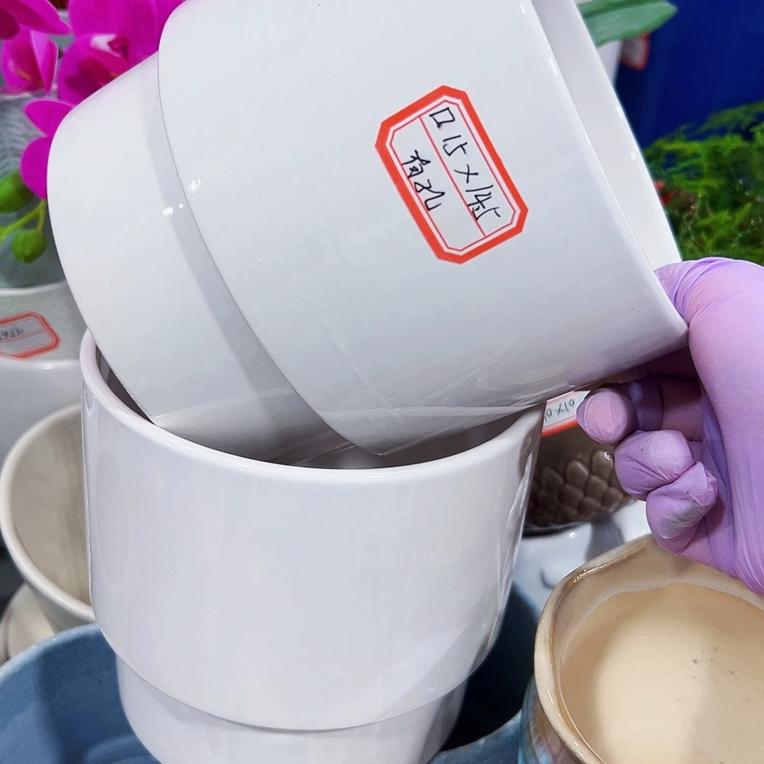 有孔外贸尾单陶瓷花盆凑单10米包邮