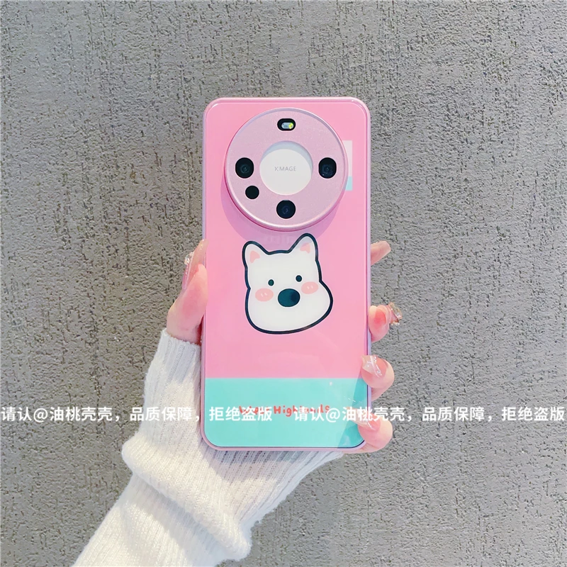 （华为Mate60系列）金属漆玻璃壳适用华为Mate60/Mate60Pro手机壳潮