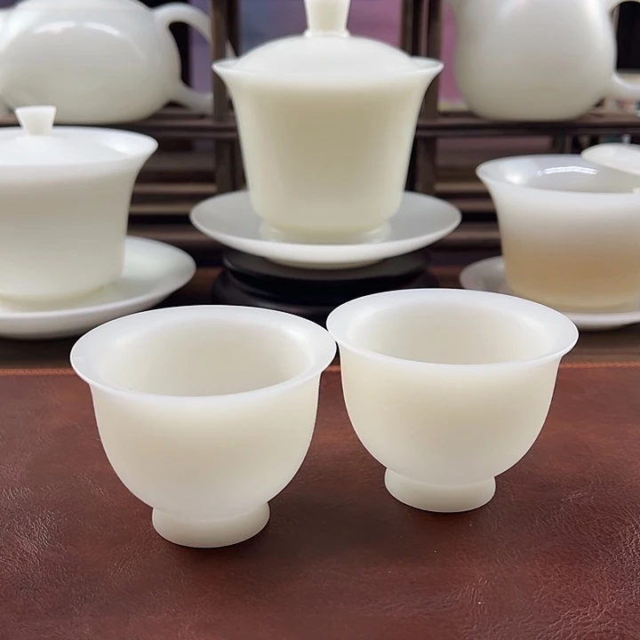 2杯:隐唐窑/璞玉素烧65ml反口客杯