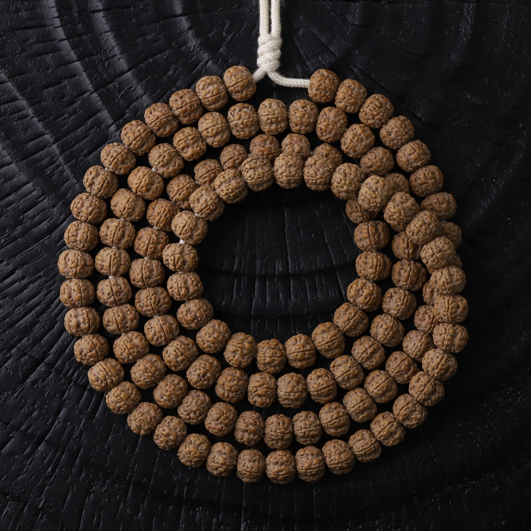 S8500【定制小花王】精配老树梅花双龙小金刚 菩提108文玩手串