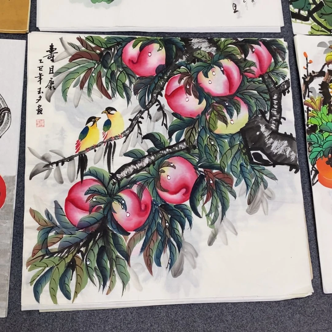 国画尺寸70✖️70斗方精品手绘画