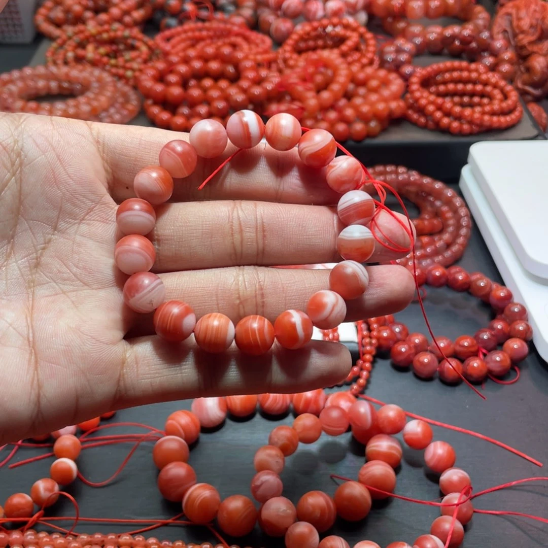 南红玛瑙手链未镶嵌
