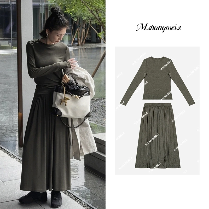 M.SHANGMEI.Z/沐熙【费尽心思】美大哥法式复古简约时尚套装X032209