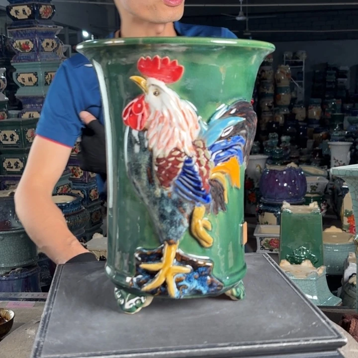 一风堂石湾花盆 内17*26泥子