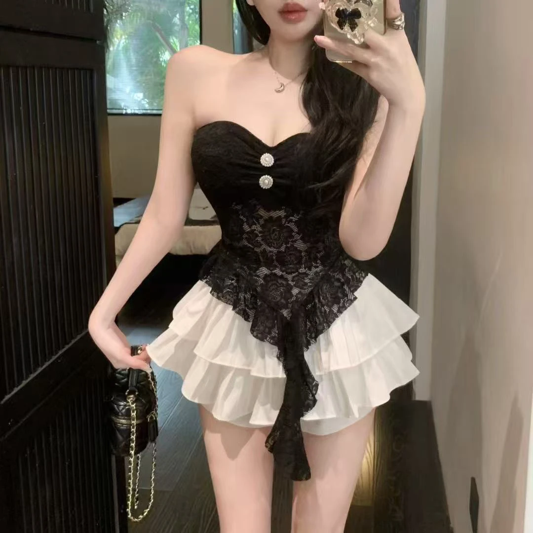 纯欲收腰显瘦不规则抹胸背心女外穿内搭无袖