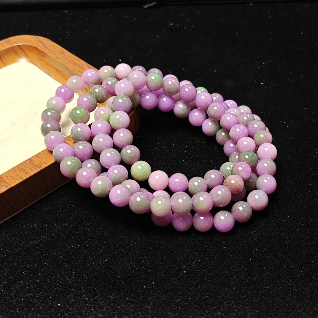 [停业清货]缅甸春带彩8m佛珠108项链-340-多样性发一