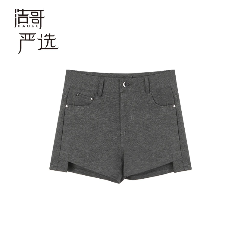 安淇儿●热裤C4KZ1304A时尚休闲百搭夏季短裤莫奈花园风