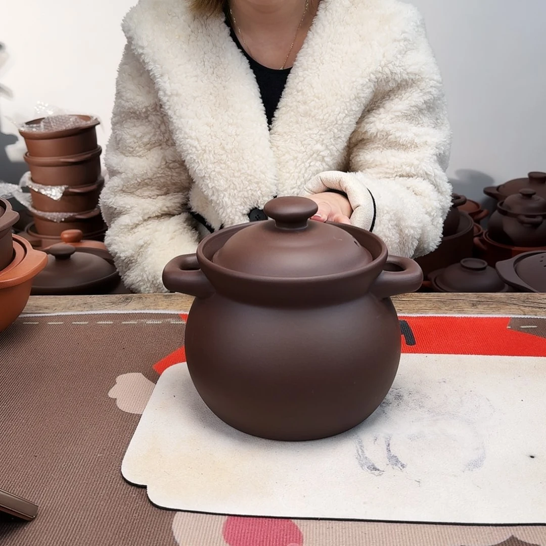 紫砂砂锅2升正品无暇