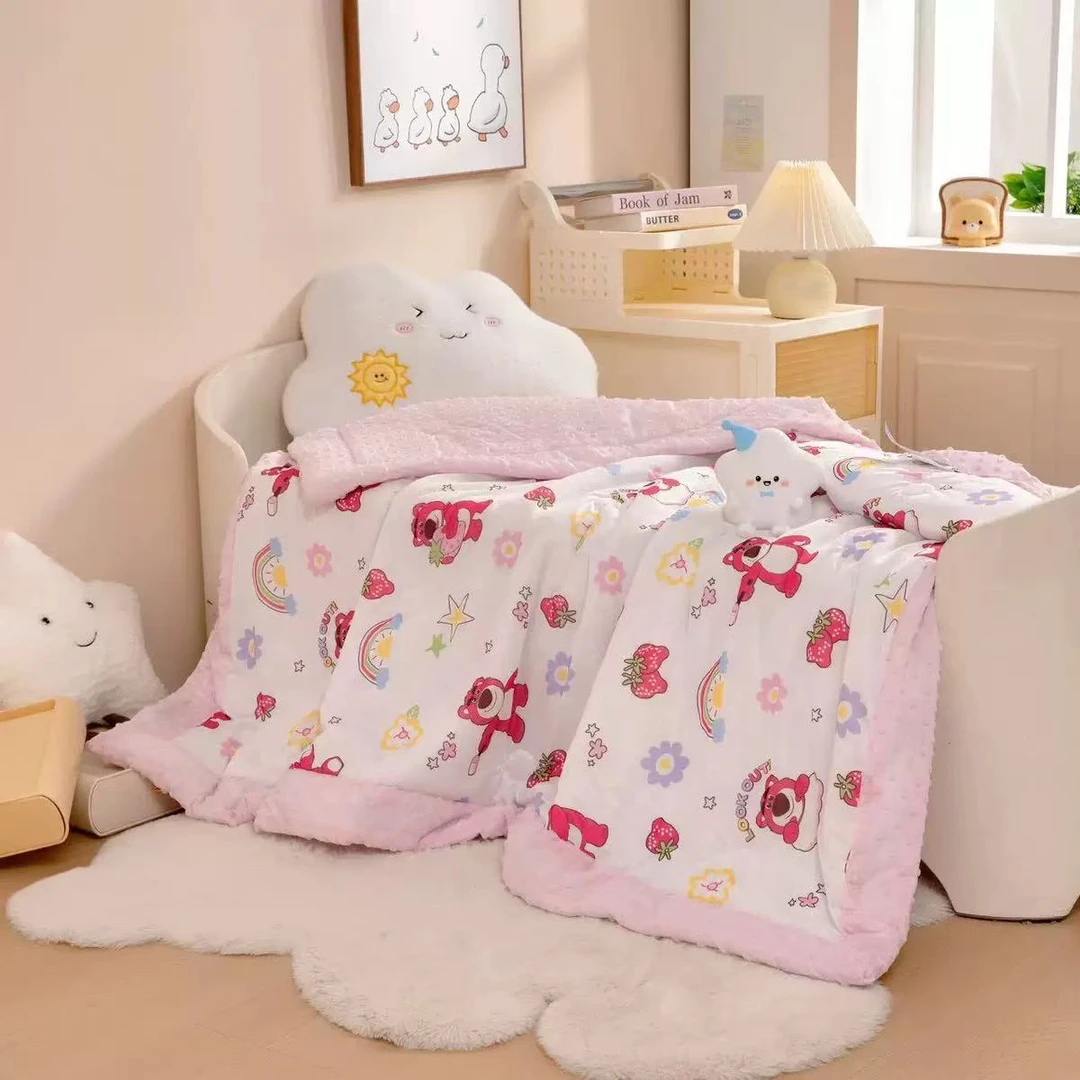 卡通午睡凉感丝夏凉被夏季凉感卡通风盖被针织空调被毯子夏被薄被