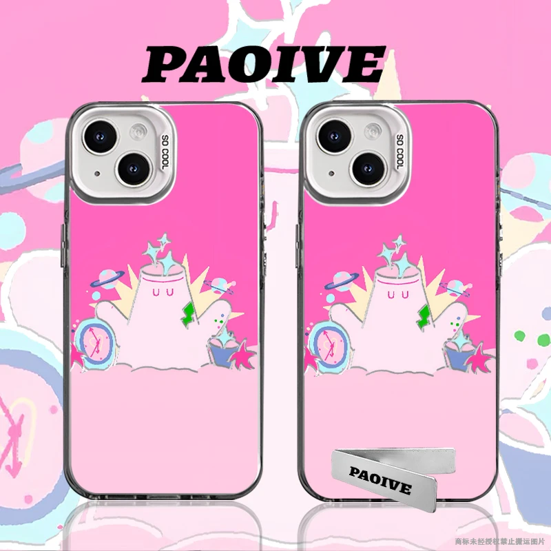 HUG适用苹果华为vivoiPhone小米三星防摔彩银手机壳