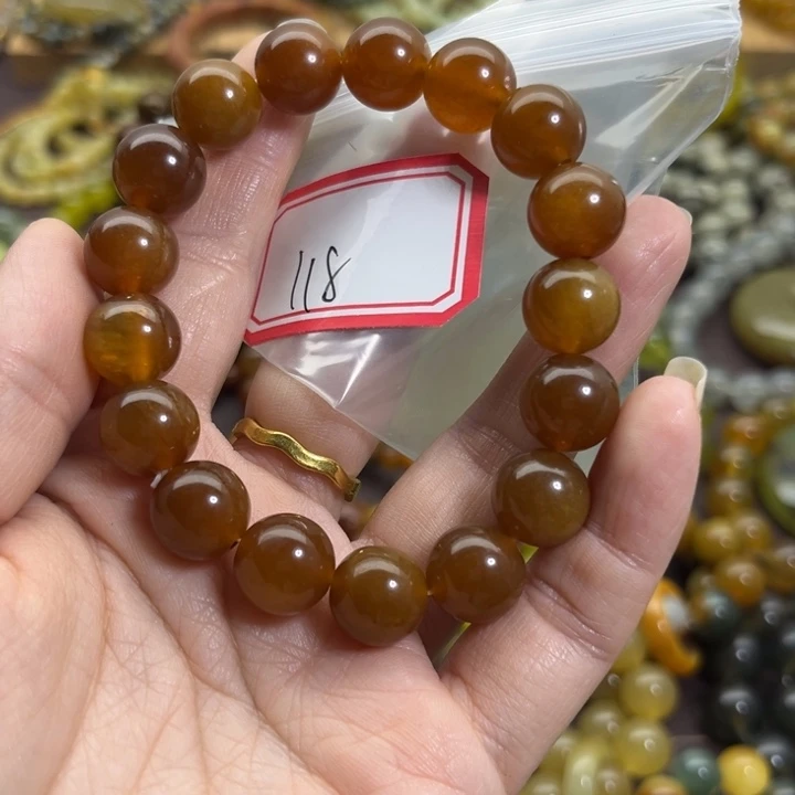 未镶嵌蛇纹石玉手链
