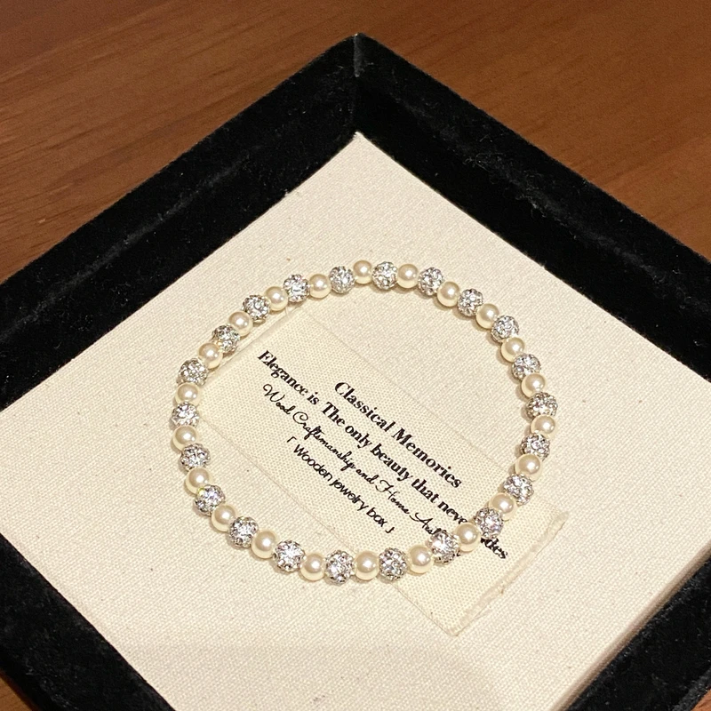 铜合金仿珍珠手链 轻奢小众精致高级感手链A2725