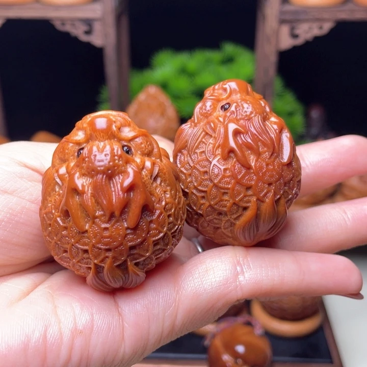 吊坠橄榄核金币龙龟手球3.5