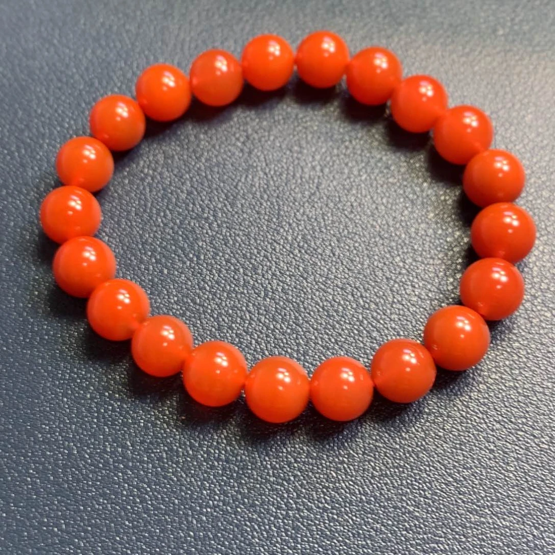 南红玛瑙9➕圆珠手串未镶嵌保山原矿南红
