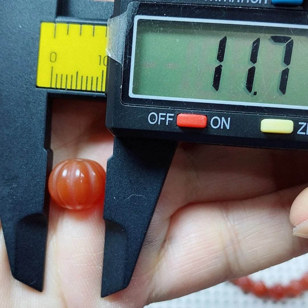 南红玛瑙单珠未镶嵌卡11瓜珠
