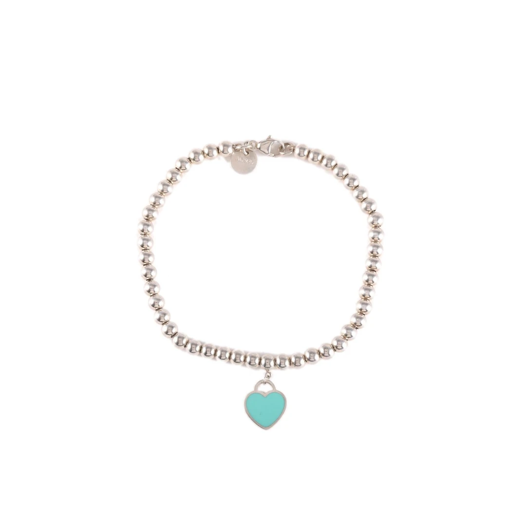 99新 Tiffany & Co./蒂芙尼 【念念】AG925 银 爱心 手链