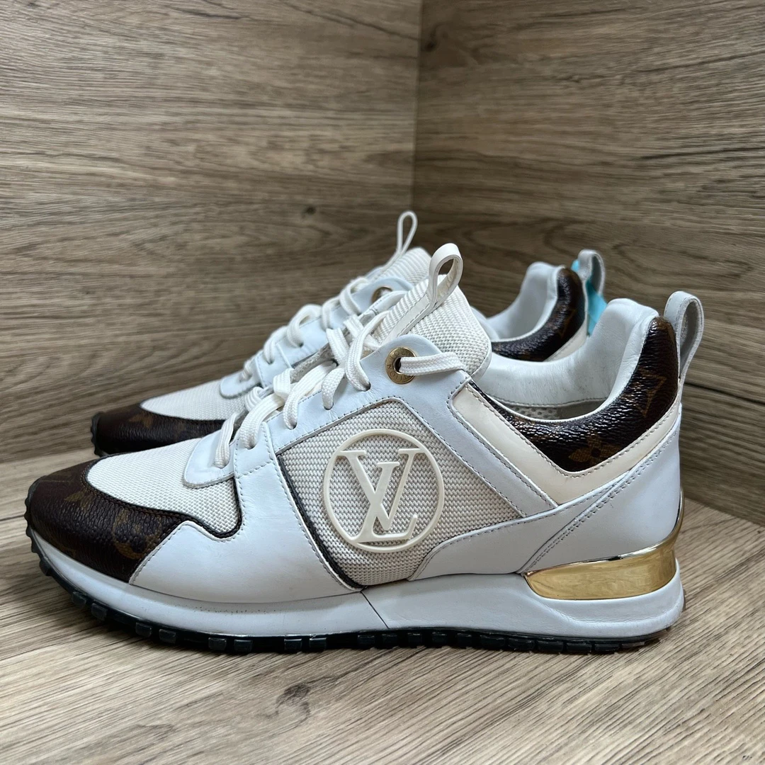 90新 LouisVuitton/路易威登 Run Away白棕运动鞋37码/9新/无配件