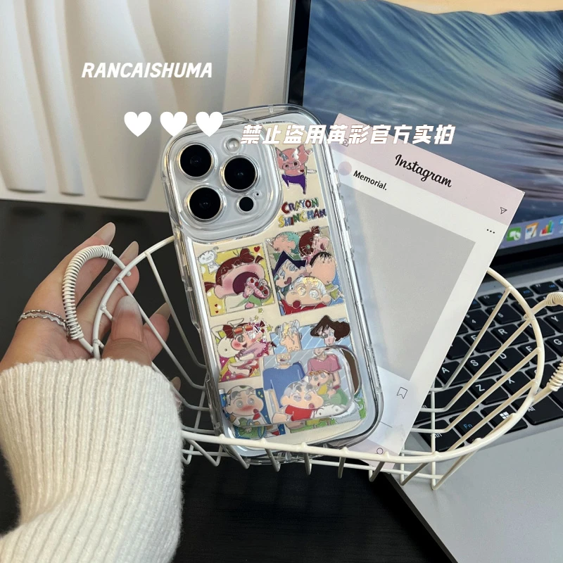蜡笔小新一家适用苹果华为小米iPhone151413promax专用防摔手机壳