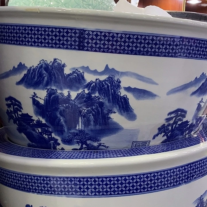 摆件53x32青花山水