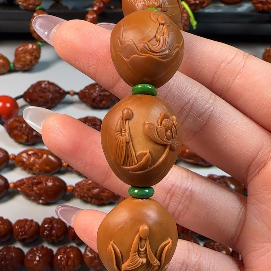 手串橄榄核铁核无相佛手串