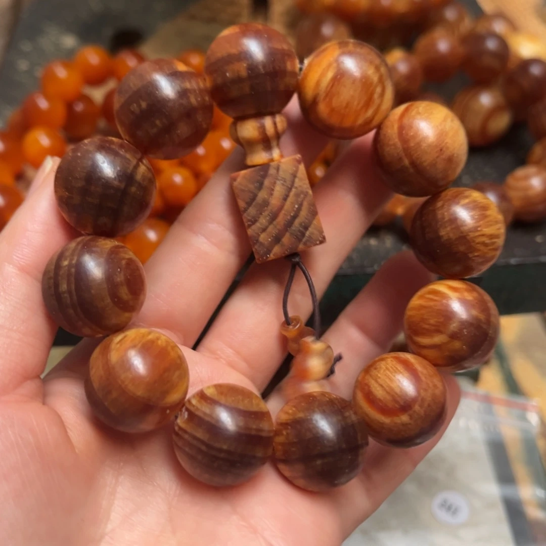 松木（琥珀木）手串/手链2.0老料三通
