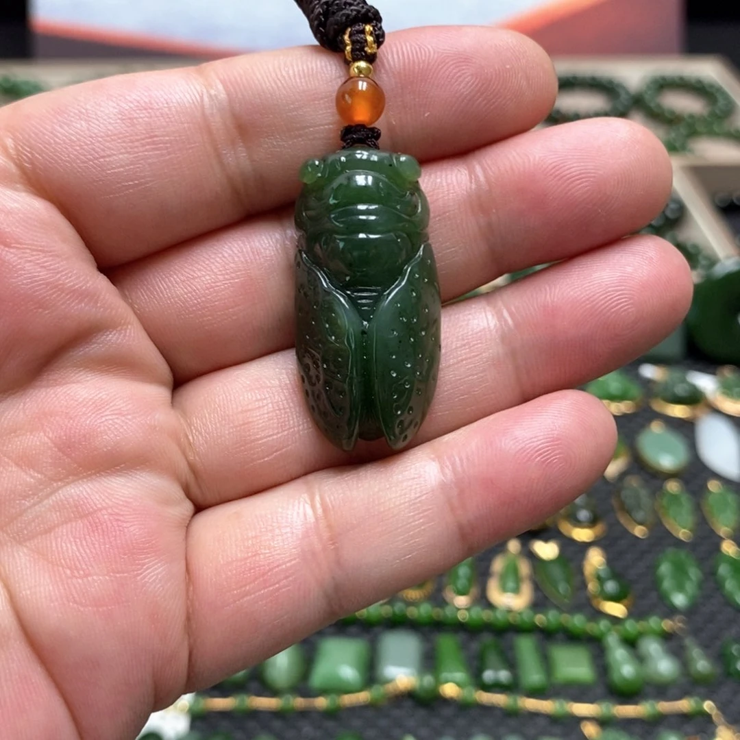 和田玉（碧玉）未镶嵌吊坠(不含链)