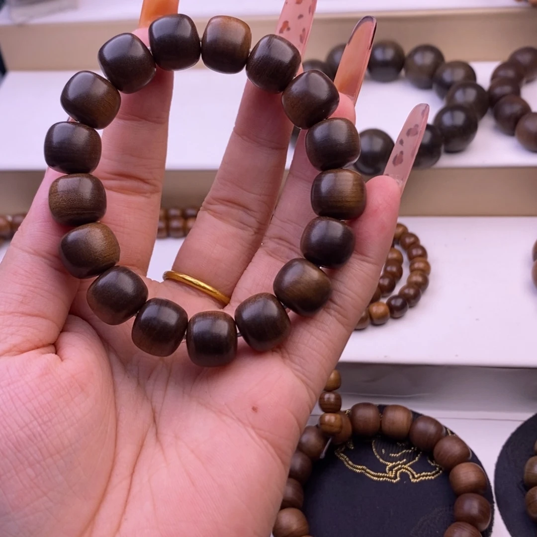 我***龙檀香木手串/手链1213奶香黑肉沉水老料正区老山檀
