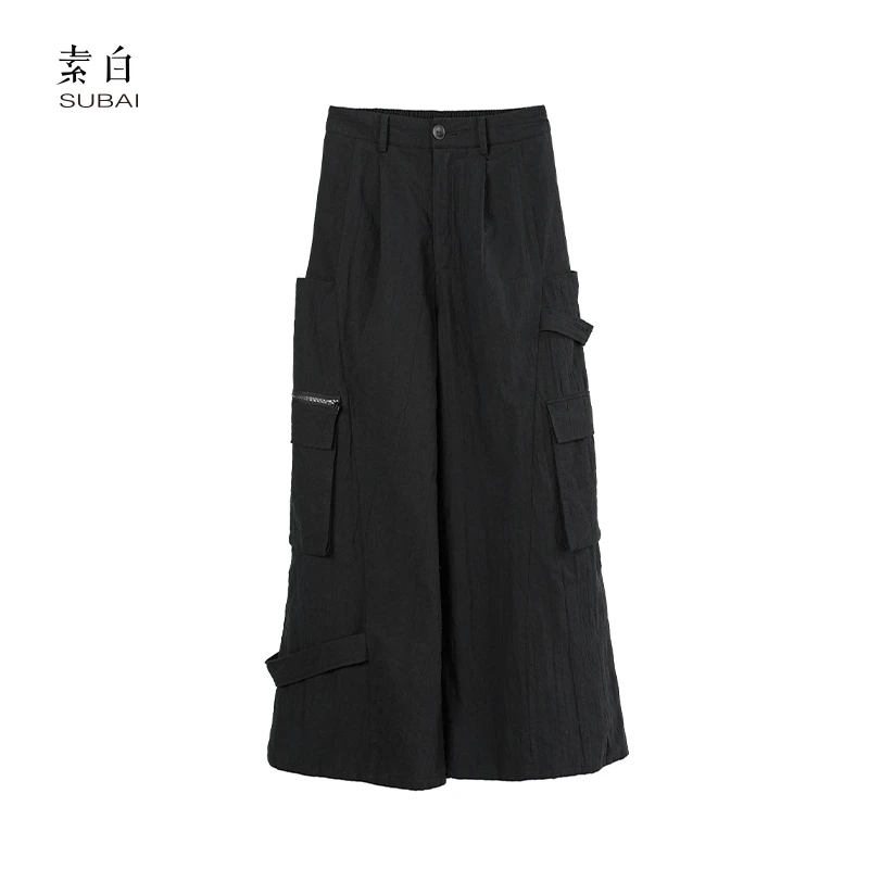素白工装【逍遥】K02024加厚多口袋设计款棉裤