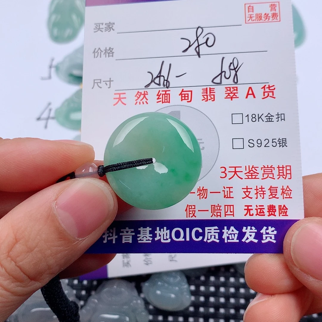 H***5翡翠未镶嵌颈饰挂件