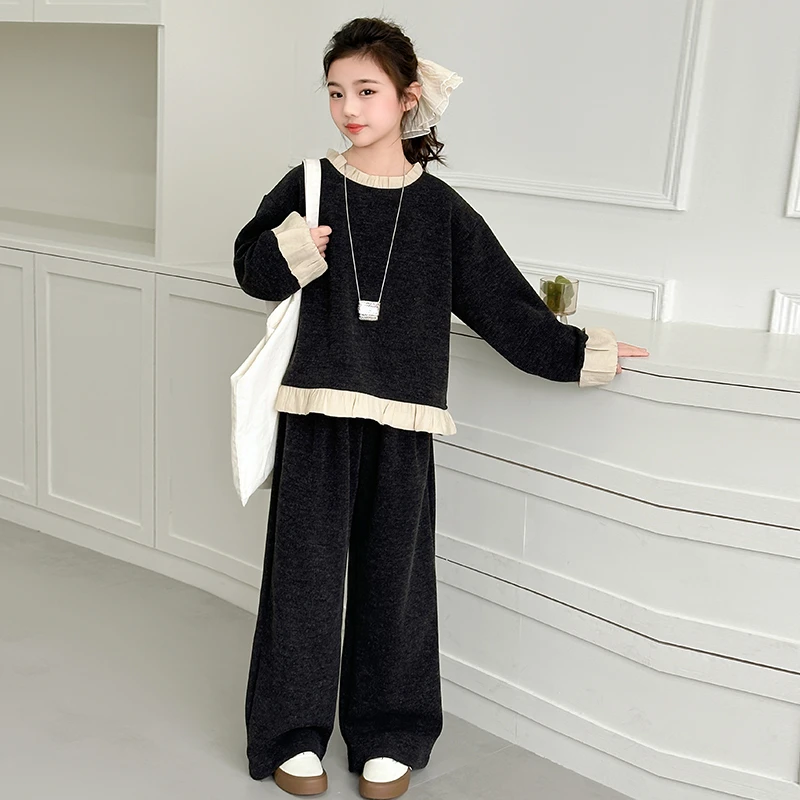 女童春秋套装2025春装新款中大童6-12岁女孩韩版时尚休闲两件套潮
