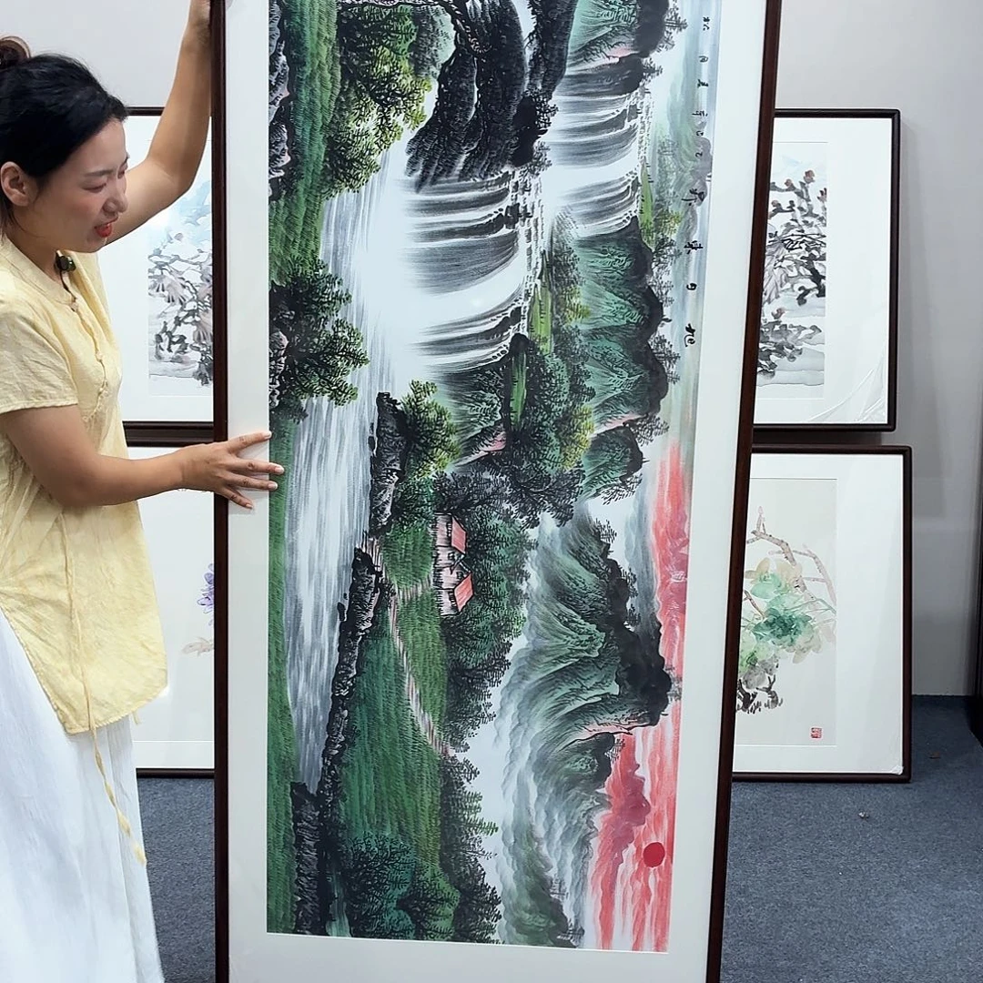 国画手绘作品210×80尺寸
