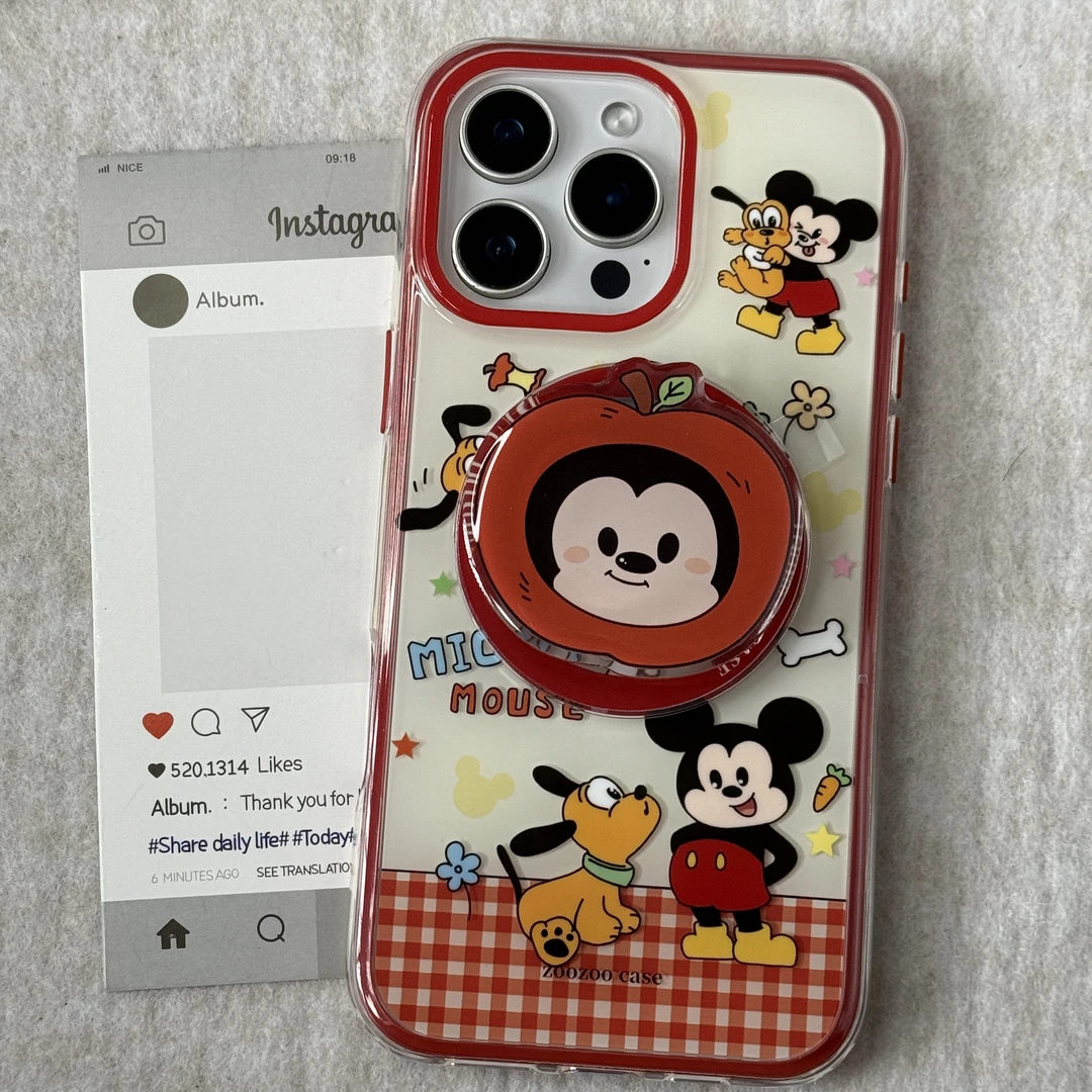 二合一适用苹果16手机壳可爱米奇磁吸防摔保护壳iPhone15/14/13