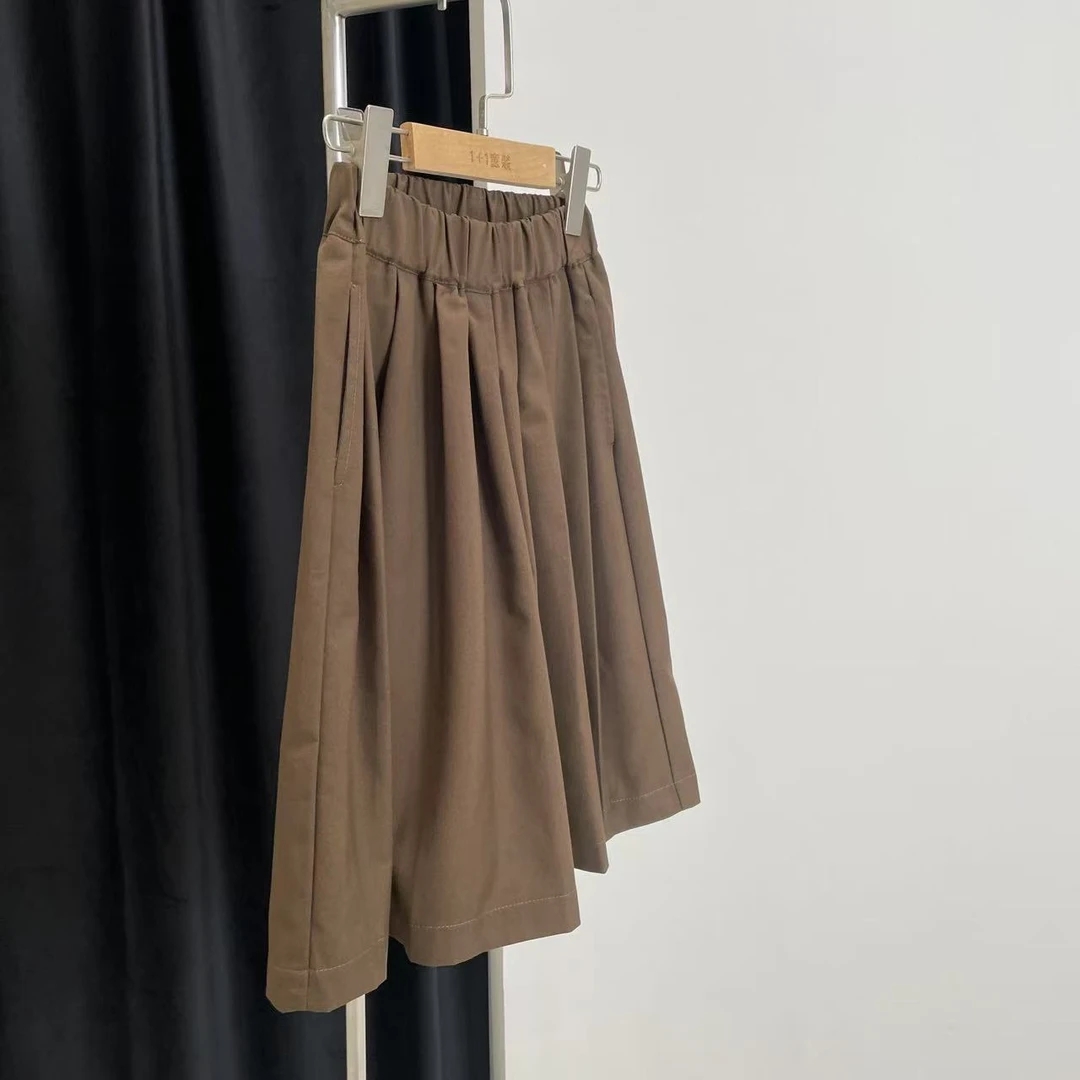 夏款女童咖色裤子 8203 禾系