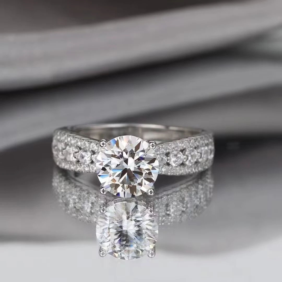 925银莫桑石戒指 （星海款）女士时尚莫桑戒