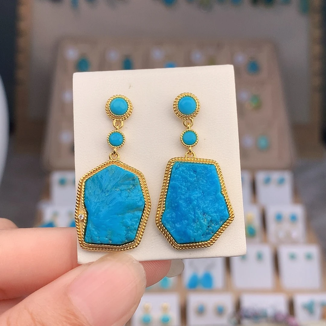 绿松石银S925镶嵌颈饰