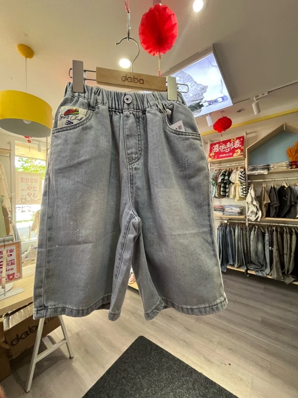 30795B 达巴2025夏季纯棉软牛仔做旧休闲七分裤