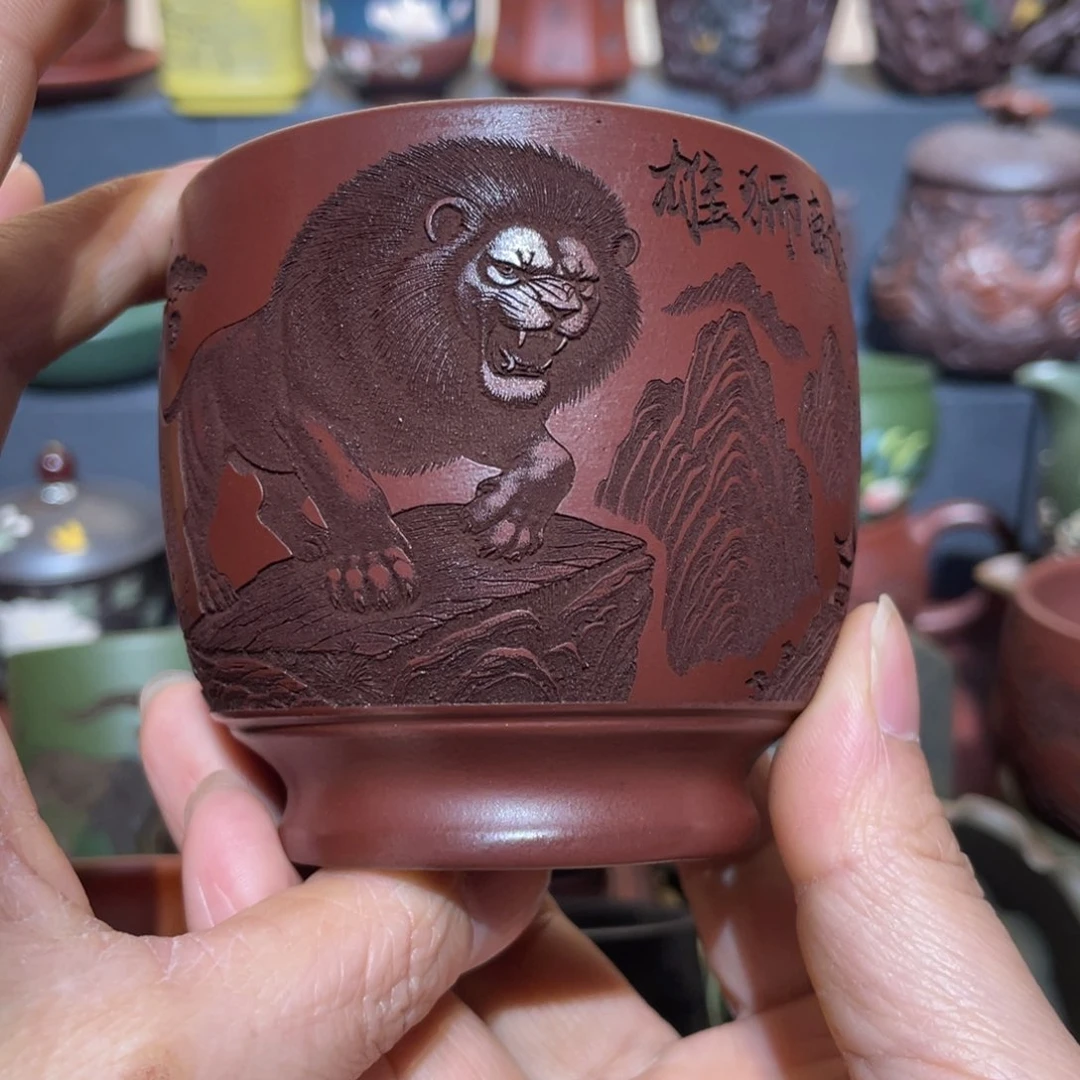 原矿紫砂手工主人杯
