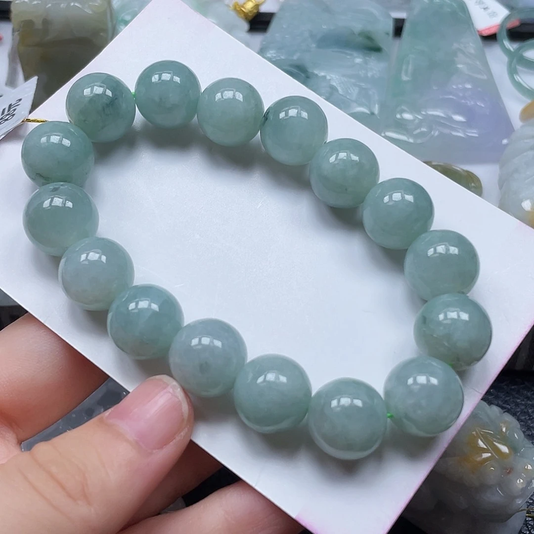 翡翠未镶嵌颈饰卡12.8mm