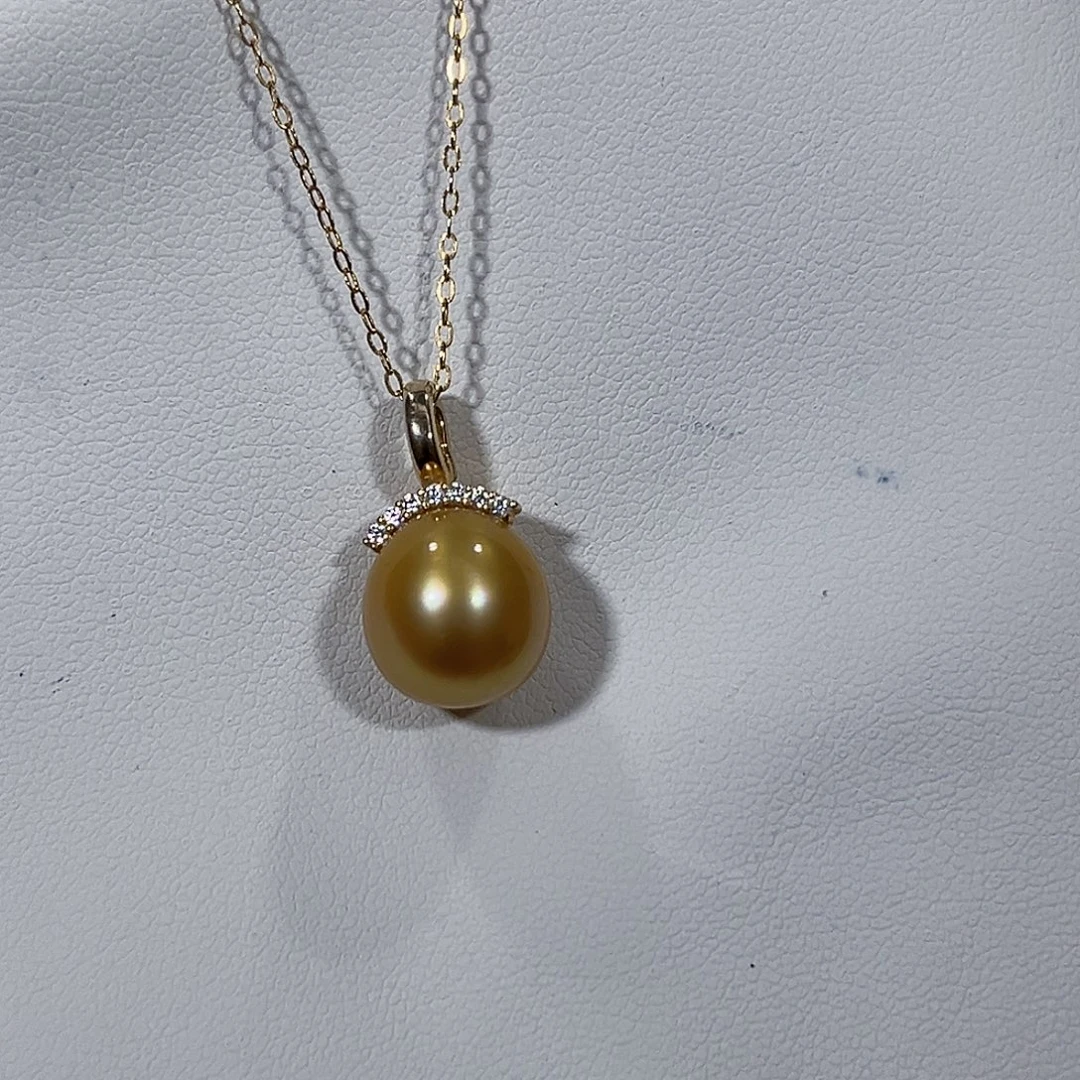 海水珍珠银S925镶嵌颈饰