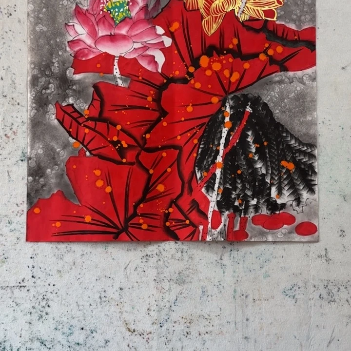 国画斗方纯手工国画花鸟