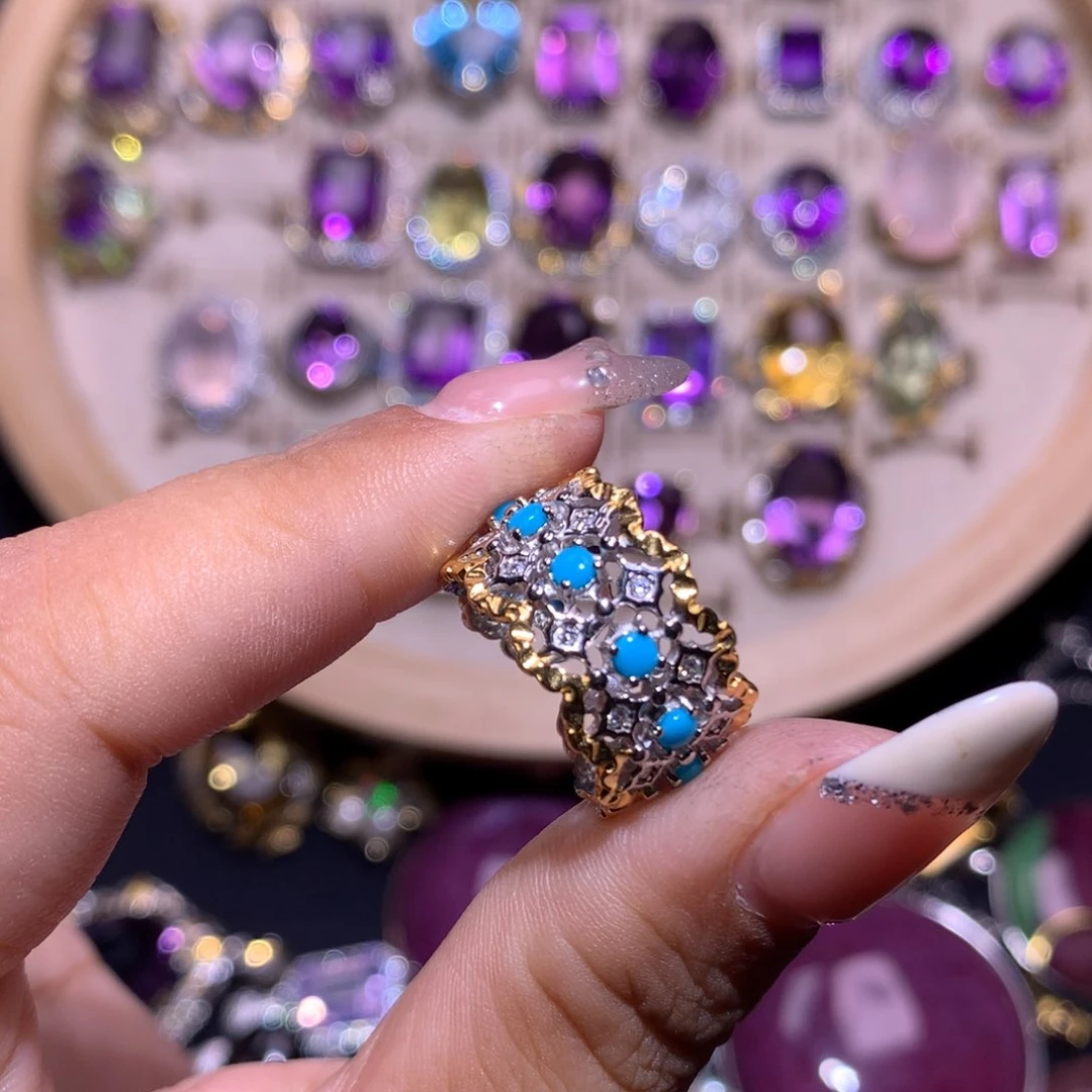 【闪购商品】银S925镶嵌戒指水晶豹*?戒指