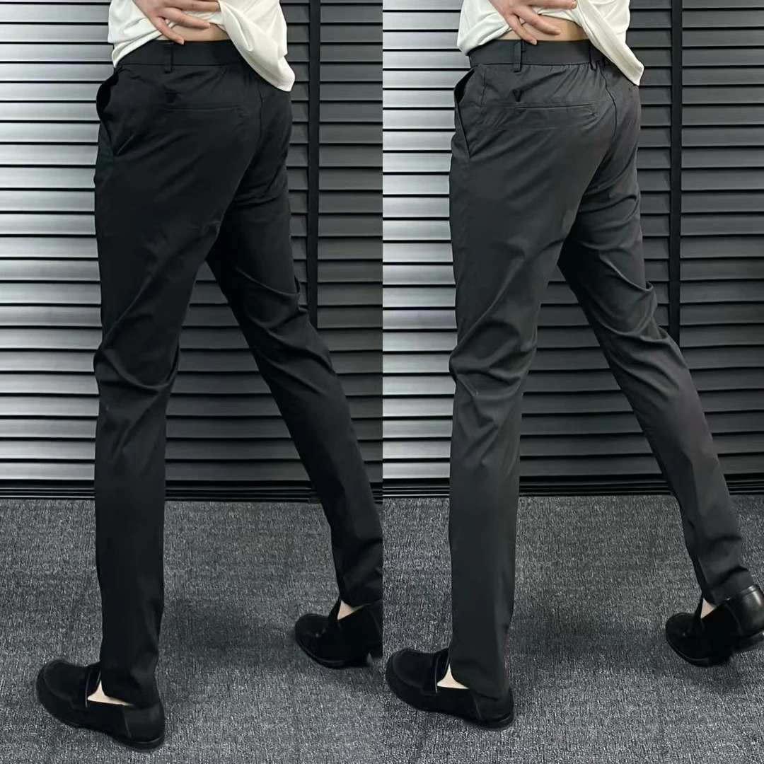 【早秋休闲裤】高品质经典百搭男士休闲裤弹力修身小直筒9622