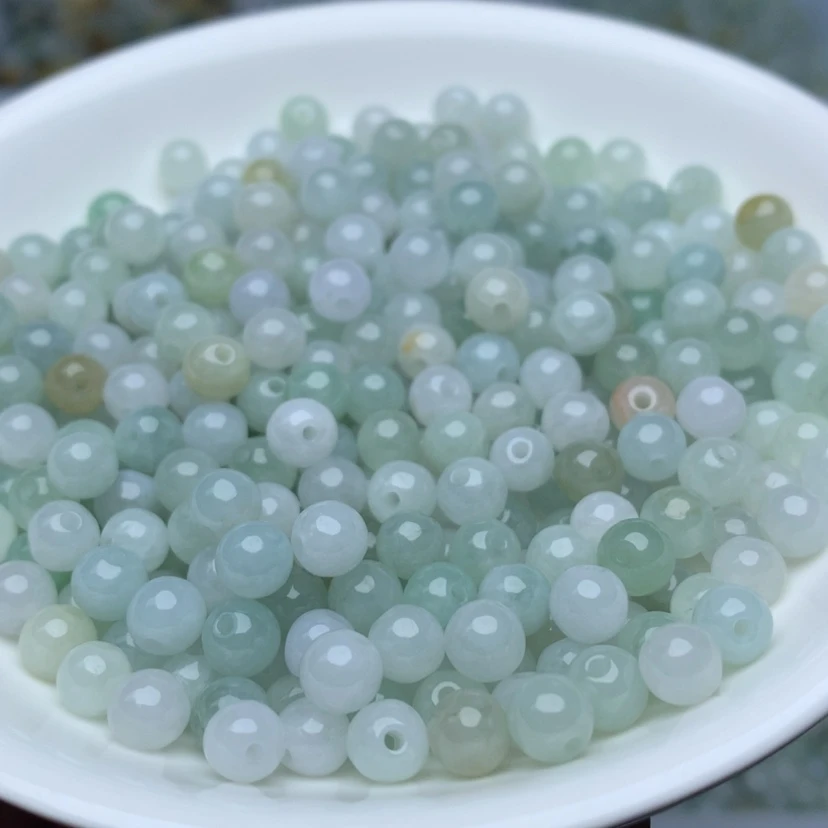 【闪购商品】翡翠手链未镶嵌卡5.4冰绿白100个