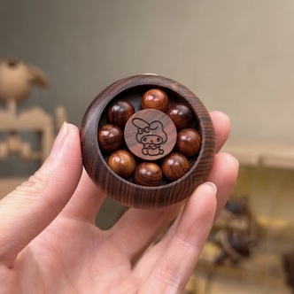 风火轮时来运转旋转创意解压木质桌面小摆件