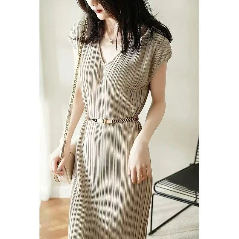 016 夏季时尚V领显瘦连衣裙