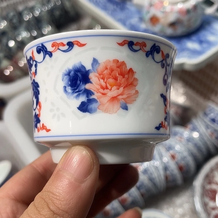 摆件陶景德镇陶瓷主人杯123