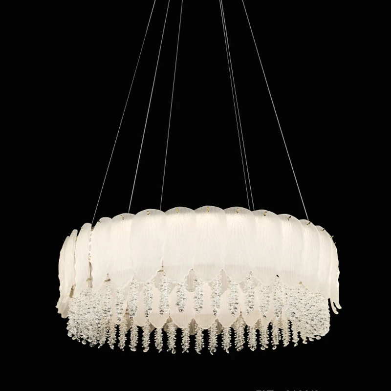 菩提叶节能简约轻奢奶油法式餐厅灯，吊灯简约客厅餐厅卧室房间