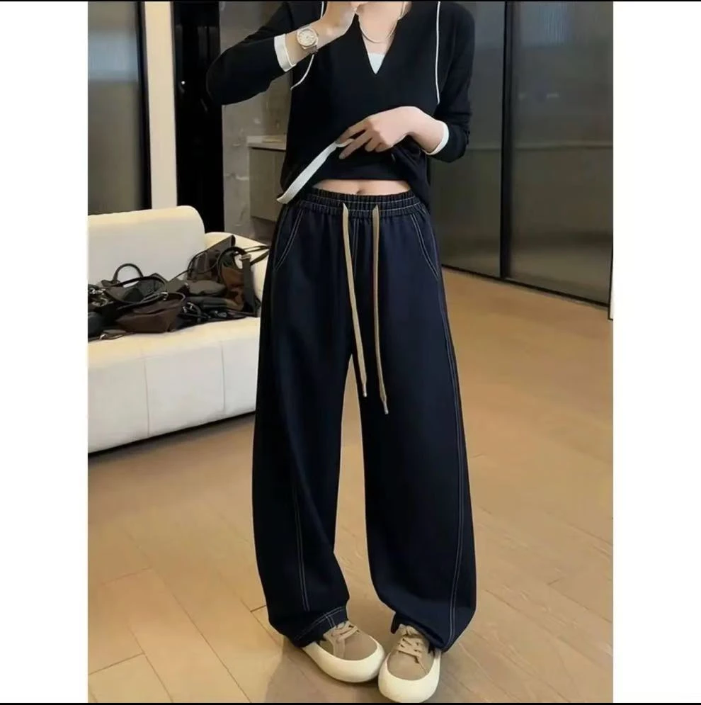 阿悄家 春季新款 (遮胯显瘦) 韩系靛蓝香蕉牛仔裤百搭香蕉裤#2560