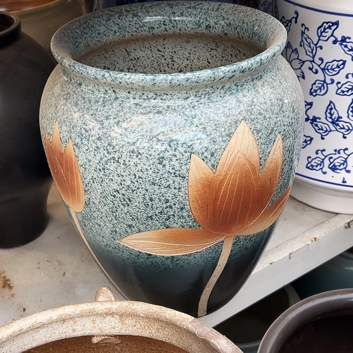 景德镇精品花盆栽适合盆口口21高32